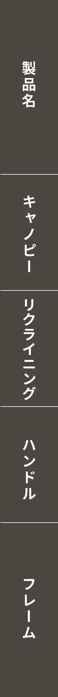 エアバギー ベビーカーフレーム一覧表